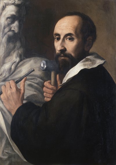Porträtt av en skulptör, ca 1625 (olja på duk) av Daniele Crespi