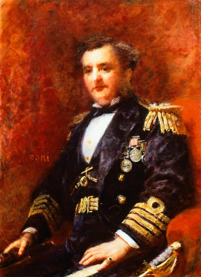 Porträtt av amiral Mervyn Medlycott, av Daniele Ranzoni, olja på duk av Danielle Ranzoni