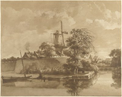 Kvarnen vid Tolsteegpoort i Utrecht av Daniël Kerkhoff