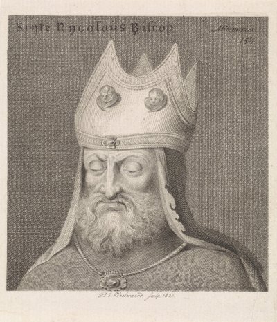 Porträtt av en biskop Sinte Rycolaus Biscop (titel på objekt) av Daniël Veelwaard (I)