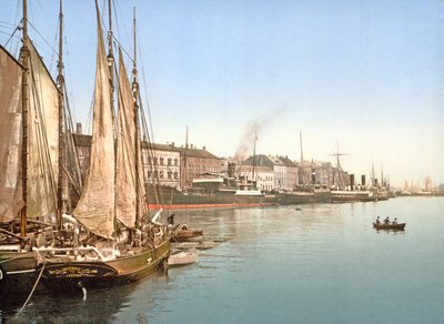 Utsikt över Havnegade, Köpenhamn, pub. 1900 av Danish Photographer