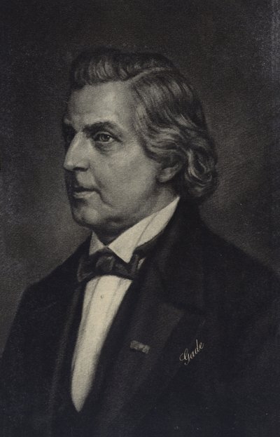 Niels Wilhelm Gade, dansk kompositör, dirigent, violinist, organist och lärare (1817-1890) av Danish School