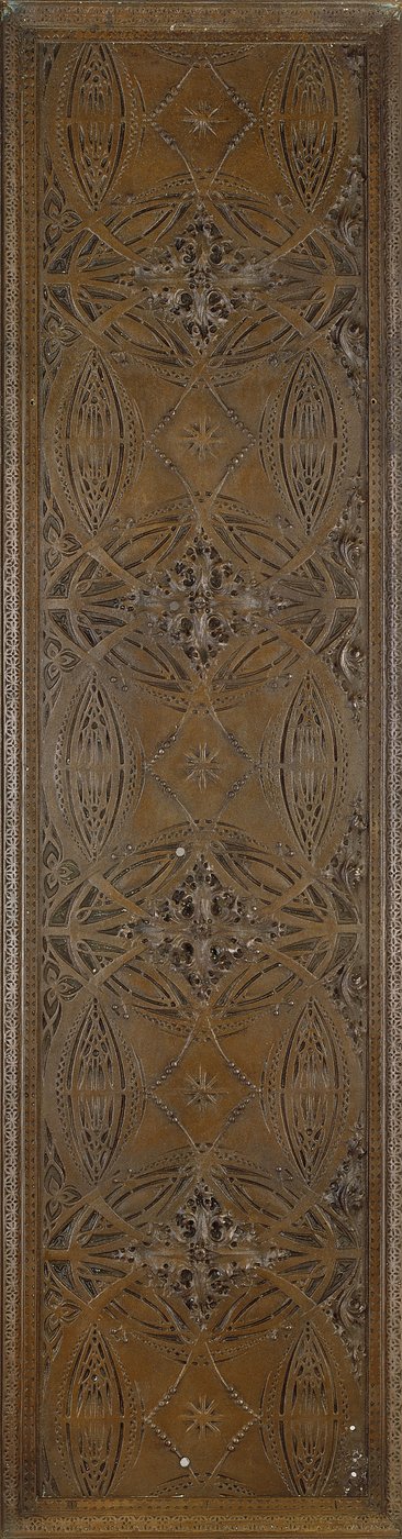 En fris med stiliserade botaniska motiv med klassisk bladbård, ca 1893 (bronspläterat smidesjärn) av Dankmar and Sullivan Louis Adler