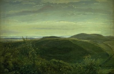Jyllands kust sett från Mølleknap Hills på Fyn. Studie av Dankvart Dreyer