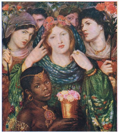 Den älskade, illustration från My Magazine (Arthur Mee), ca 1920-30 (färglitografi) av Dante Gabriel (after) Rossetti