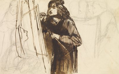 En målare i arbete, 1850-1852 av Dante Gabriel Charles Rossetti