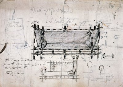 Design för soffa av Dante Gabriel Charles Rossetti