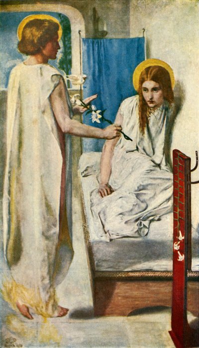 Se Herrens tjänarinna, 1849-1850, c1912 av Dante Gabriel Charles Rossetti