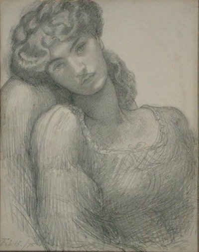 Mrs Morris (1839-1914) av Dante Gabriel Charles Rossetti
