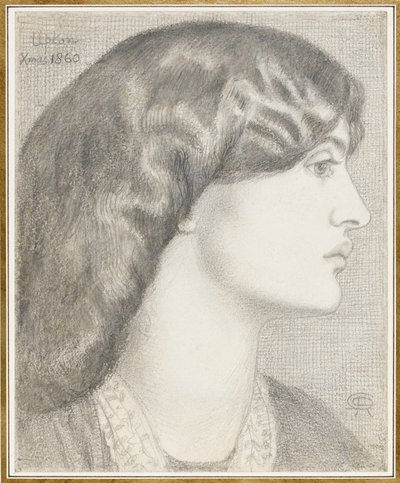 Mrs William Morris, 1860 av Dante Gabriel Charles Rossetti