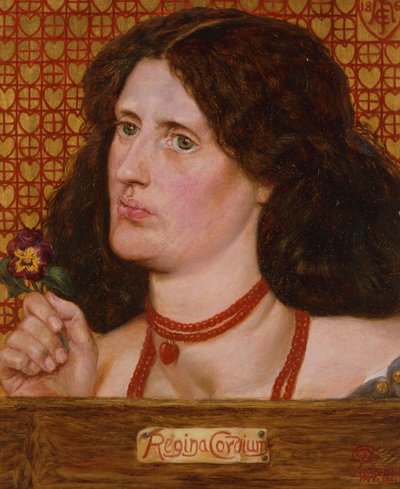 Hjärtornas drottning - Porträtt av Ellen Heaton, 1861 av Dante Gabriel Charles Rossetti