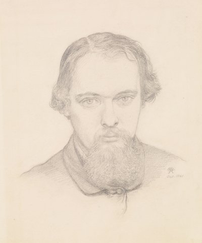 Självporträtt av Dante Gabriel Charles Rossetti