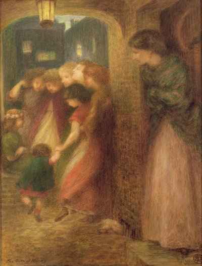 The Gate of Memory, 1864 (färgade kritor på papper) av Dante Gabriel Charles Rossetti