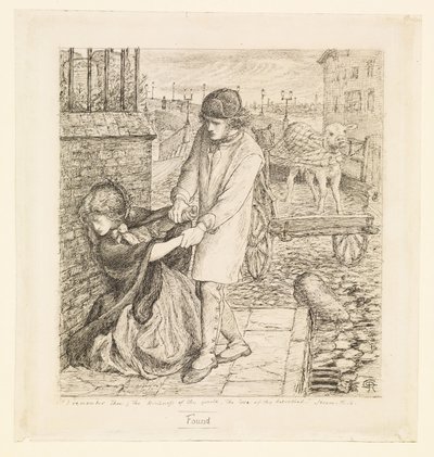 Found - Kompositionsstudie av Dante Gabriel Rossetti