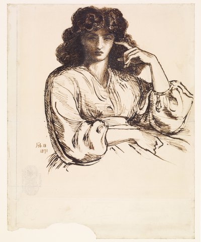 Porträtt av Jane Morris av Dante Gabriel Rossetti