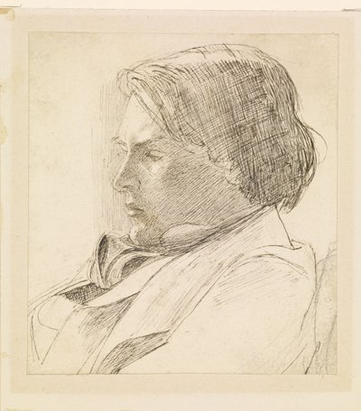Porträtt av en ung man av Dante Gabriel Rossetti