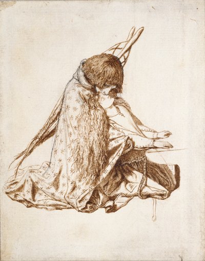 St Cecilia, ca 1850-talet av Dante Gabriel Rossetti