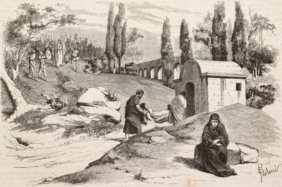 I det skändliga lägret, Rome Vaincue av Alexandre Parodi, akt V, gravyr av Dante Paolocci från skisser av Zandomenico från L