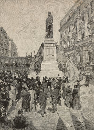 Invigning av monumentet till Quintino Sella, av Ettore Ferrari, 9 april av Dante Paolocci