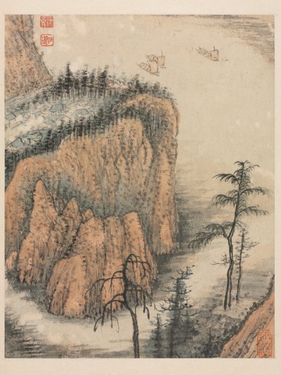Reminiscenser från Qinhuai-floden, Qingdynastin av Daoji Shitao