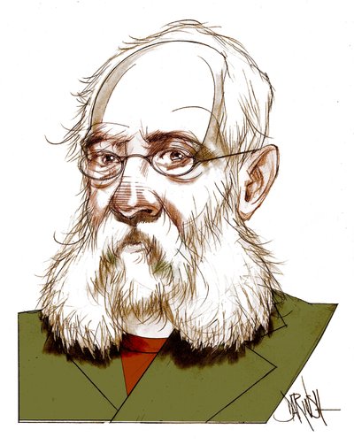 Ferdinand Petruccelli Of Gattina , 2016 (digital teckning med färgpenna) av Dariush Radpour