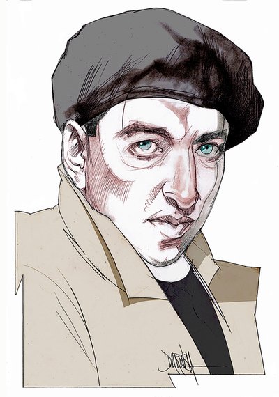 Giacomo Antonini, 2022 (digital teckning med färgpennor) av Dariush Radpour