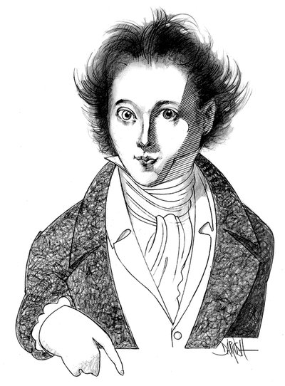 Vincenzo Bellini, 2011 (blyertsteckning) av Dariush Radpour