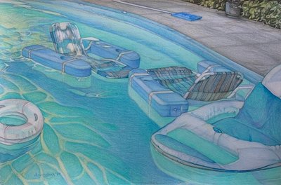 Summer Vibes, 2024 (blyerts på papper) av Darrell Windjack