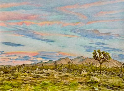 The Joshua Tree, 2023 (blyerts på papper) av Darrell Windjack