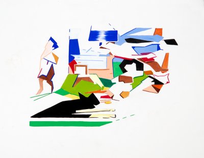 Kennedys (Landscape), 2019 (gouche på papper) av Darren Coffield