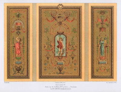 Boudoir, Rue de Solferino, Paris, 1800-talet. av Daumont