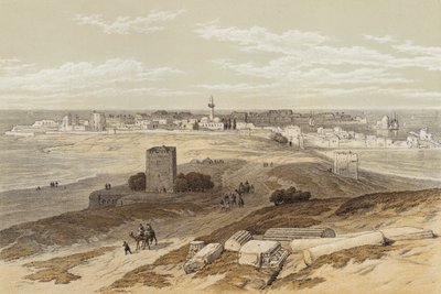 Däck från Isthmus (färg litho) av David (after) Roberts