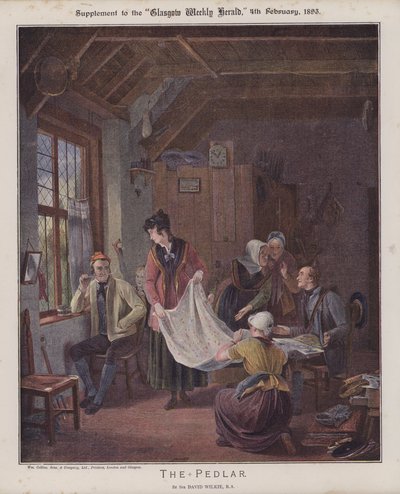 The Pedlar (färg litho) av David (after) Wilkie