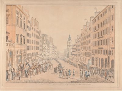 Utsikt över High Street i Edinburgh och kommissionären av David Allan