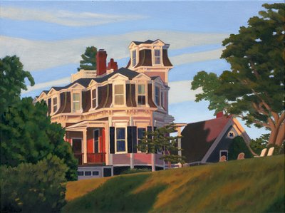 The Mansard Roof, 2017 (olja på duk) av David Arsenault