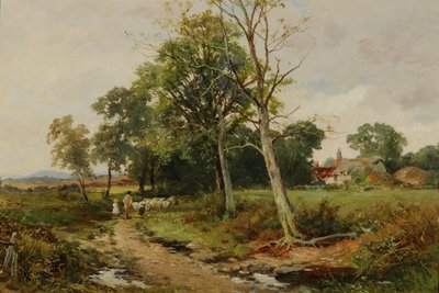 A Worcestershire Lane Scene, c.1904 av David Bates