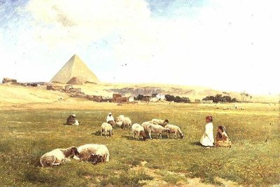 En arabisk flock nära Mena av David Bates