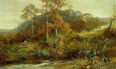 Höstflodscen, bäcken av David Bates