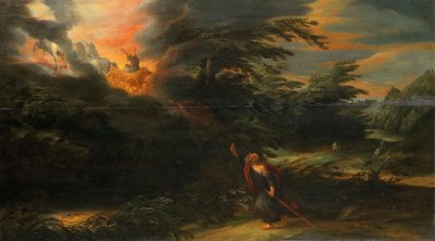 Elias himmelsfärd (2 Kungaboken 2:11-13) av David Colijns