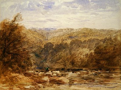 En flod i Derbyshire av David Cox