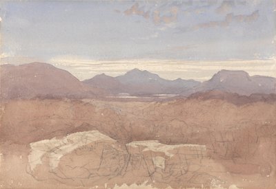 En bergig utsikt, norra Wales av David Cox
