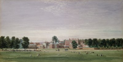 Buckingham House från Green Park, 1825 av David Cox
