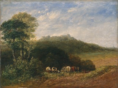 Dudley slott; 1853 (olja på duk) av David Cox