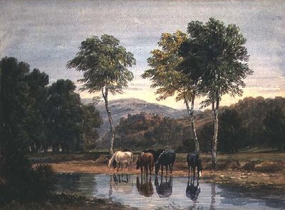 Goodrich Castle (akvarell på papper) av David Cox