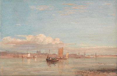 Greenwich Hospital från Woolwich Reach av David Cox
