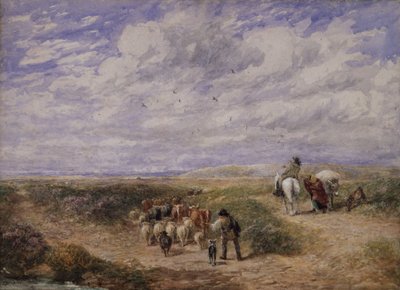 Håll den vänstra vägen, 1854 av David Cox