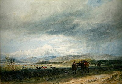 Ludwea Meadows (akvarell på papper) av David Cox