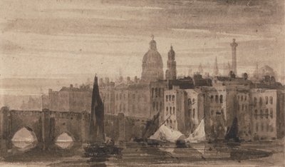 Old London Bridge och St. Paul