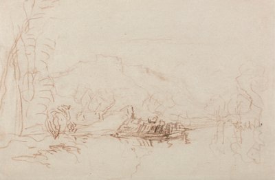 River Scene av David Cox