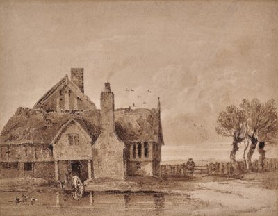 Studie av en bondgård av David Cox